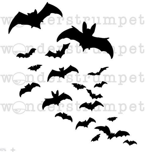 Halloween Stencil Series Bats - Etsy | Halloween stencils, Bat ...