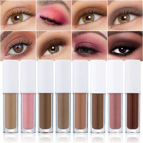 Amazon Evpct 8Pcs Matte Liquid Eyeshadow Set Naked Nude Beige