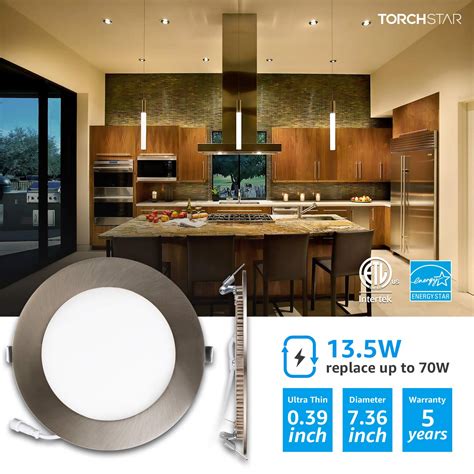 Torchstar Premium W Inch Ultra Thin Led Recessed Light With J Box