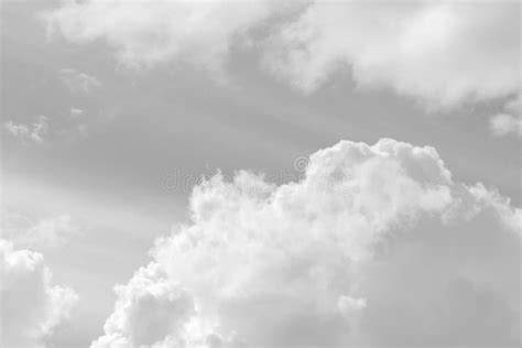 After Heavy Rain, Clusters of White Clouds Gather in Various Shapes in the Air. Stock Photo ...