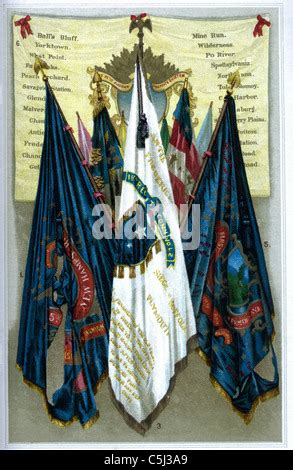 Famous Union Battle Flags - Civil War Battle Flags Stock Photo - Alamy