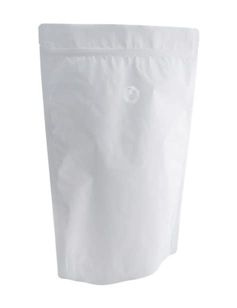 5 Lb Stand Up Pouch With Valve With Mbopppetalulldpe White