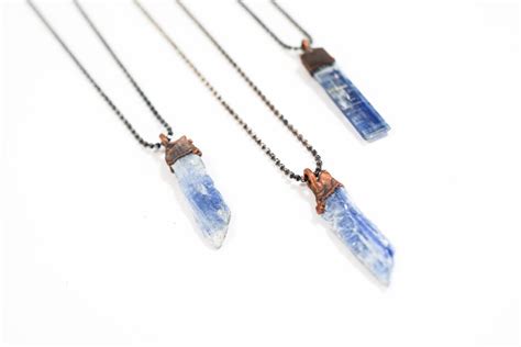 Kyanite Crystal Necklace Raw Kyanite Jewelry Kyanite - Etsy