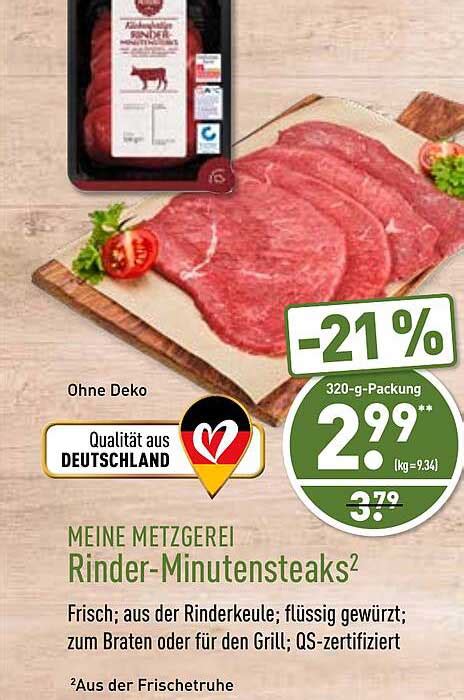 Meine Metzgerei Rinder Minutensteaks Angebot Bei ALDI Nord 1Prospekte De