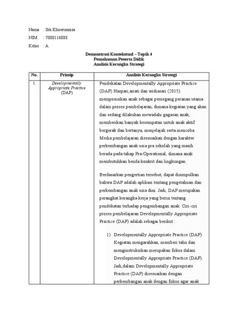 Demonstrasi Kontekstual Topik 4 Ppdp Pdf