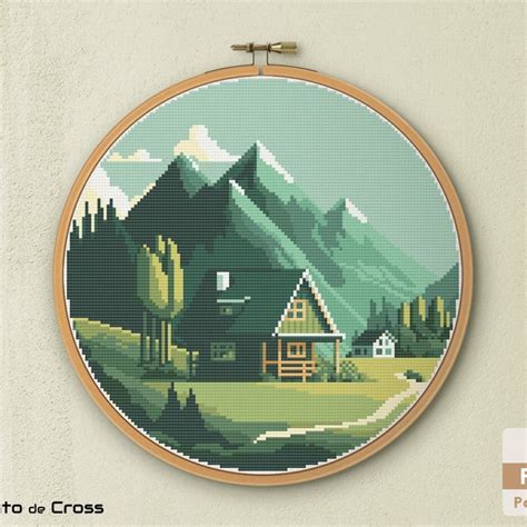 Cross Stitch Landscape - Etsy