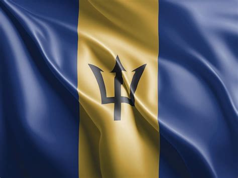 Premium Photo Barbados Flag Flutter And Waving