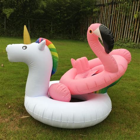 120CM Inflatable Unicorn Swimming Ring Inflatable Circle Ring Bed Buoy ...