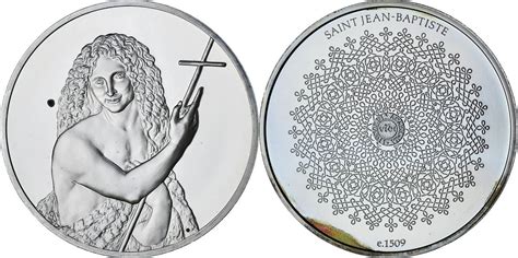 France Medaille Léonard de Vinci saint Jean Baptiste Proof Silver MS