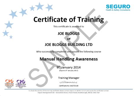 Manual Handling Elearning Seguro Management