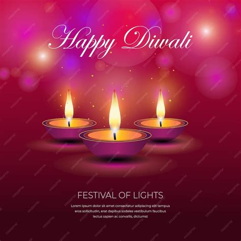 Premium Vector Beautiful Happy Diwali Diya Decorative Oil Lamp Card