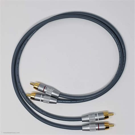 RCA Phono Gold Plated Hi Fi Interconnect Van Damme Cable 0 5 M Grey