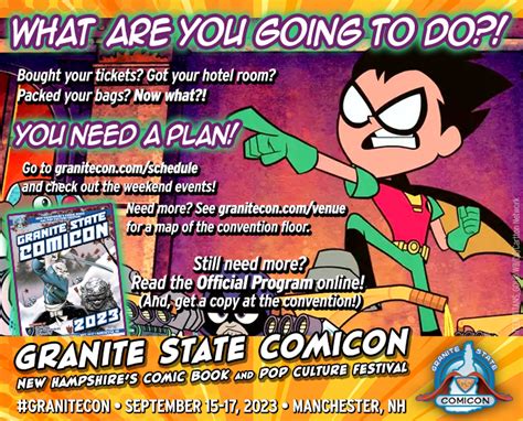 Time To Make A Plan Granite State Comic Con