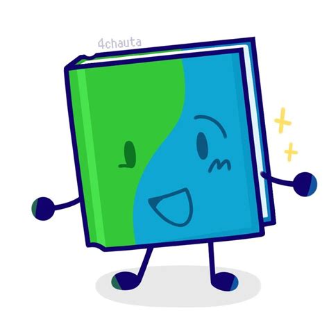 BFDI Book - An Open Book with Arms and Legs, Smiling