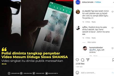 Video Mesum Siswa Sma Di Ternate Viral Alumni Tak Terima Nama Sekolahnya Di Bawa Bawa Suara