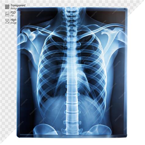 Premium PSD | Detailed Xray image showcasing human torso anatomy