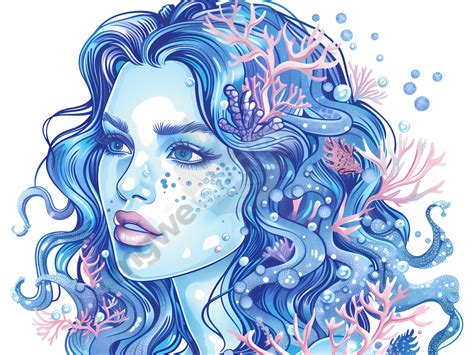 10 Mermaid Fantasy Clipart Siren Digital Art Living Room Frame Art ...