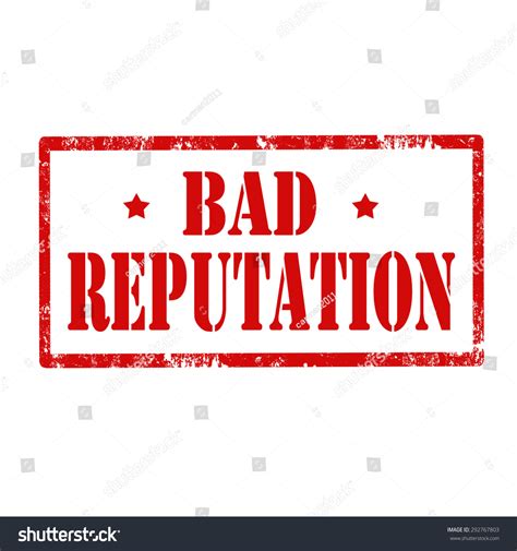 Grunge Rubber Stamp Text Bad Reputationvector Stock Vector (Royalty