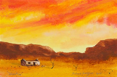 Desolation Original Gouache Painting Michael Hodgkins