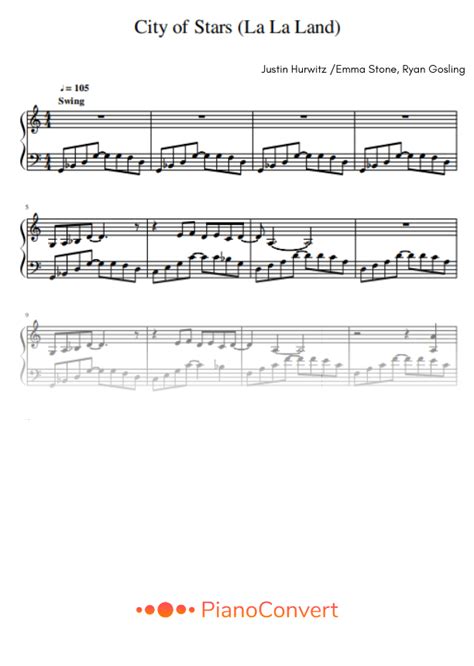 City Of Stars Partitura Fácil De Piano Em Pdf La Touche Musicale