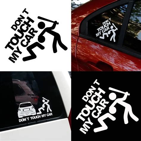 Creative Funny Dont Touch My Car Vehicle Reflective Decals Sticker Decoration Car Stickers