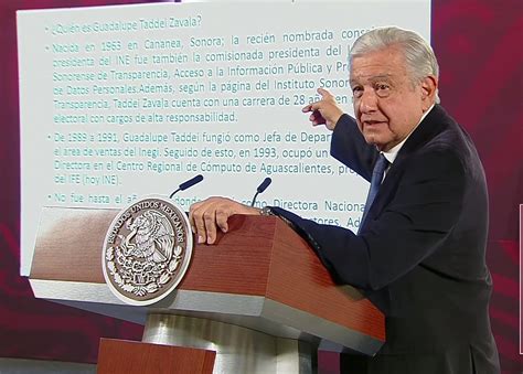 AMLO celebra designación de Guadalupe Taddei como nueva presidenta del