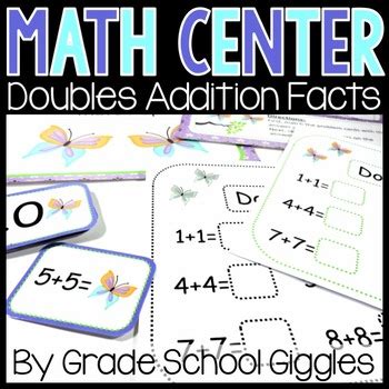 Doubles Facts Game by Grade School Giggles | Teachers Pay Teachers