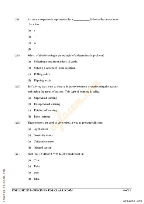 Isc Class 11 English Literature Specimen Paper 2024 Pdf Oneedu24