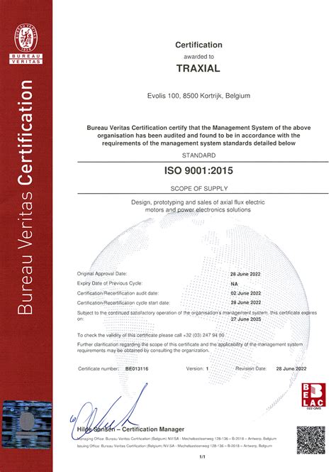 Traxial Achieves Iso 90012015 Certification