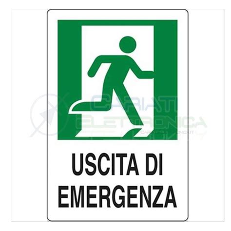 Cartello Uscita Di Emergenza A Destra In Pvc X Mm