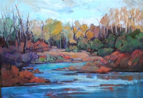 Daily Painters Abstract Gallery Colorado River Impressionist