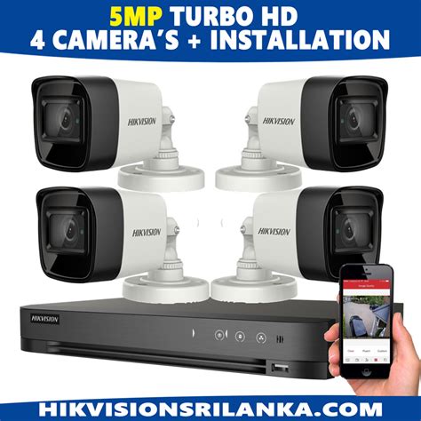 Hikvision 5MP Turbo HD 4 CCTV Camera Surveillance System 4K Acusense 4CH DVR