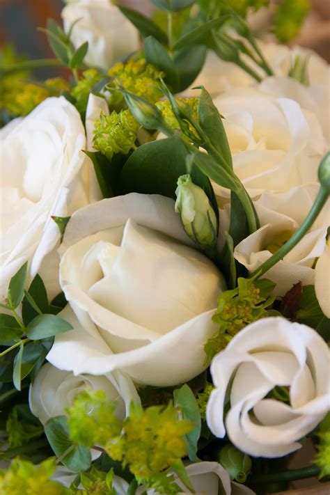 Green and White Bridal Bouquet