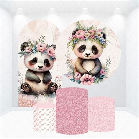 Conjunto De Capas Painel E Cilindros Panda Rosa Elo