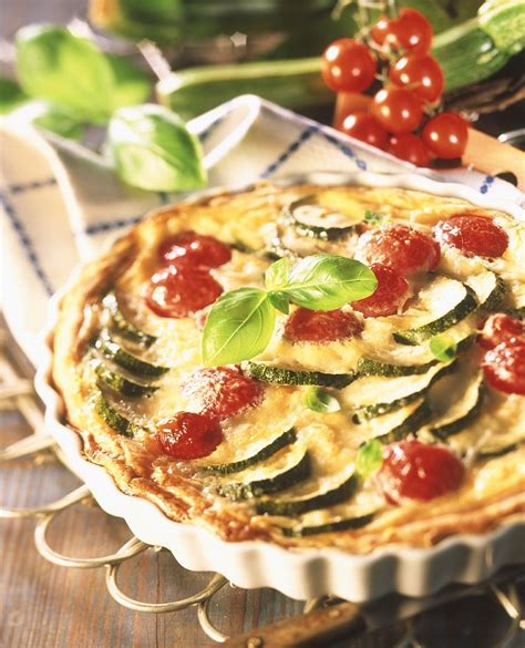 Zucchini Quiche Mit Tomaten Rezept Eat Smarter