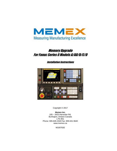 PDF Memory Upgrade For Fanuc 0 Manual Memexautomation DOKUMEN