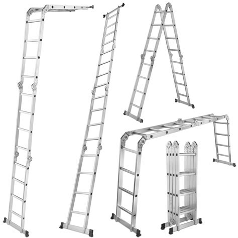 ALUMINIOWA DRABINA PRZEGUBOWA 4X4 WIELOFUNKCYJNA 4 7m 16 SZCZEBLI