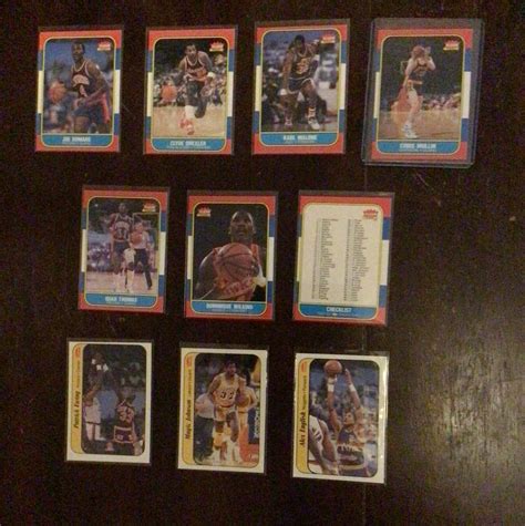 1986 87 Fleer Basketball Partial Set 125 132 Cards Jordan RC Included