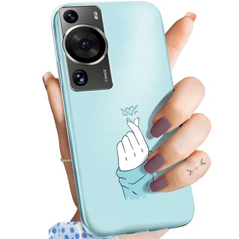 Etui Do Huawei P60 P60 Pro Wzory Niebieskie Blue Blau Obudowa