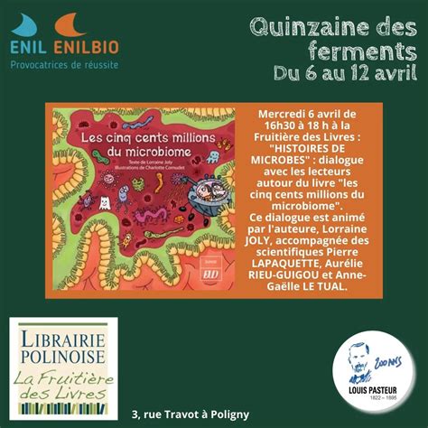 L ENILBIO participe à la Quinzaine des ferments du 6 au 12 avril 2022