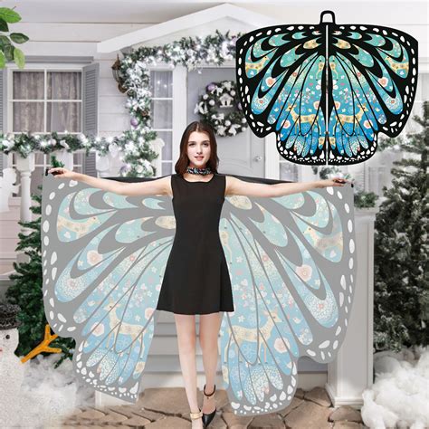 Damen Schmetterlingsflügel Cape Schal Fairy Pixie Umhang Kostüm Party Cover Sexy Ebay