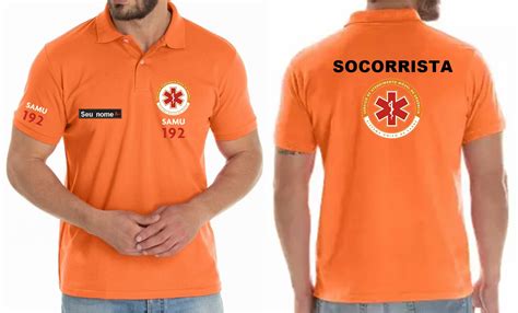 Camisa Polo Masculino Socorrista Samu Bordado Innovare Sul Loja De