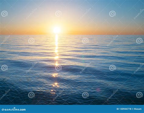 Sundown On The Sea Stock Photo Image Of Beautiful Beach 130944778