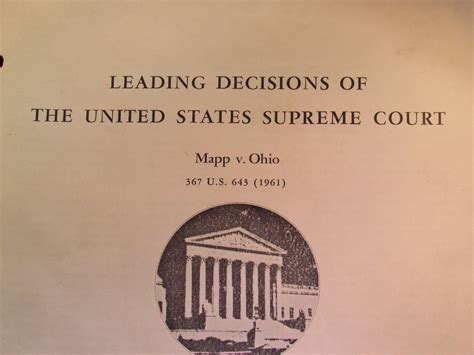 Leading Decisions Of The United States Supreme Court Mapp V Ohio