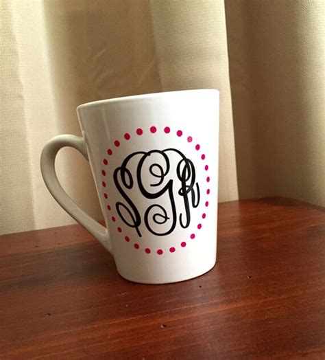 Monogram Mug Monogrammed Cup Coffee Mug With Monogram Etsy