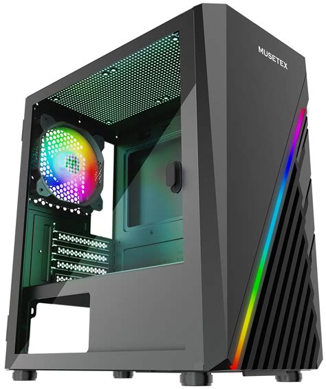 Buy Musetex Matx Micro Atx Pc Case For Micro Atx Mini Itx Black Dt N1 Mid Tower With Led