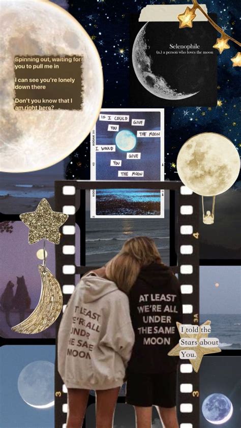 Moon Appreciation Film Vintage Collage Moodboard Aesthetic