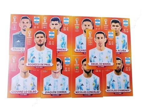 Lote De Figuritas Seleccion Argentina Mundial Qatar