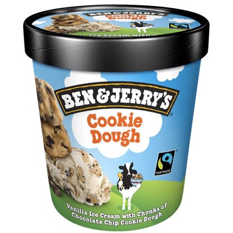 Gelado Cookie Dough Embalagem 465 Ml Ben And Jerrys Nutripédia