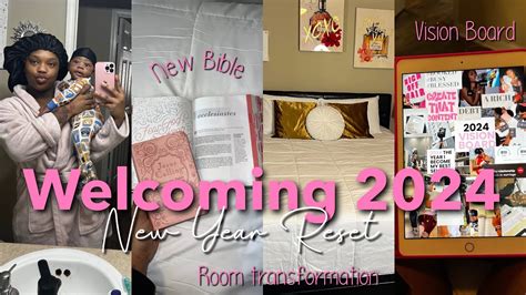 New Year Reset Deep Cleaning Vision Board Removing Xmas Decor